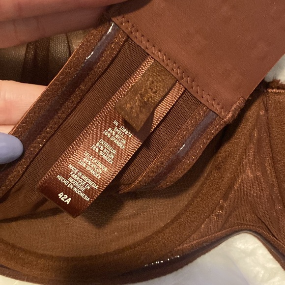 NEW SKIMS Ultra Fine Mesh Scoop Bra Underwire, Brown Mahogany Size 42A Ultrafine - Picture 12 of 14